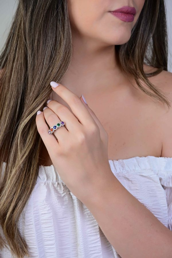 Multicolour Rainbow Ring - Image 2