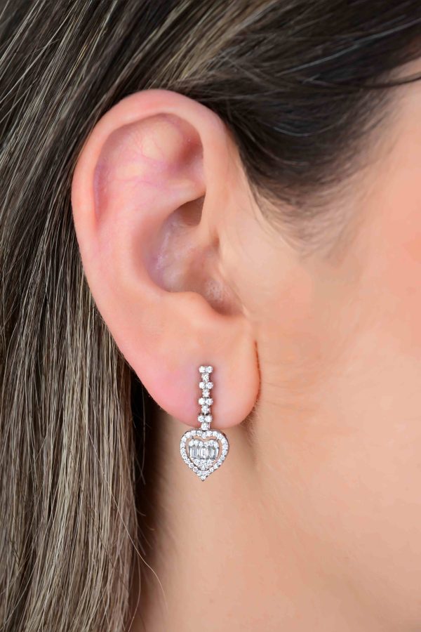 Heart drop earrings - Image 2